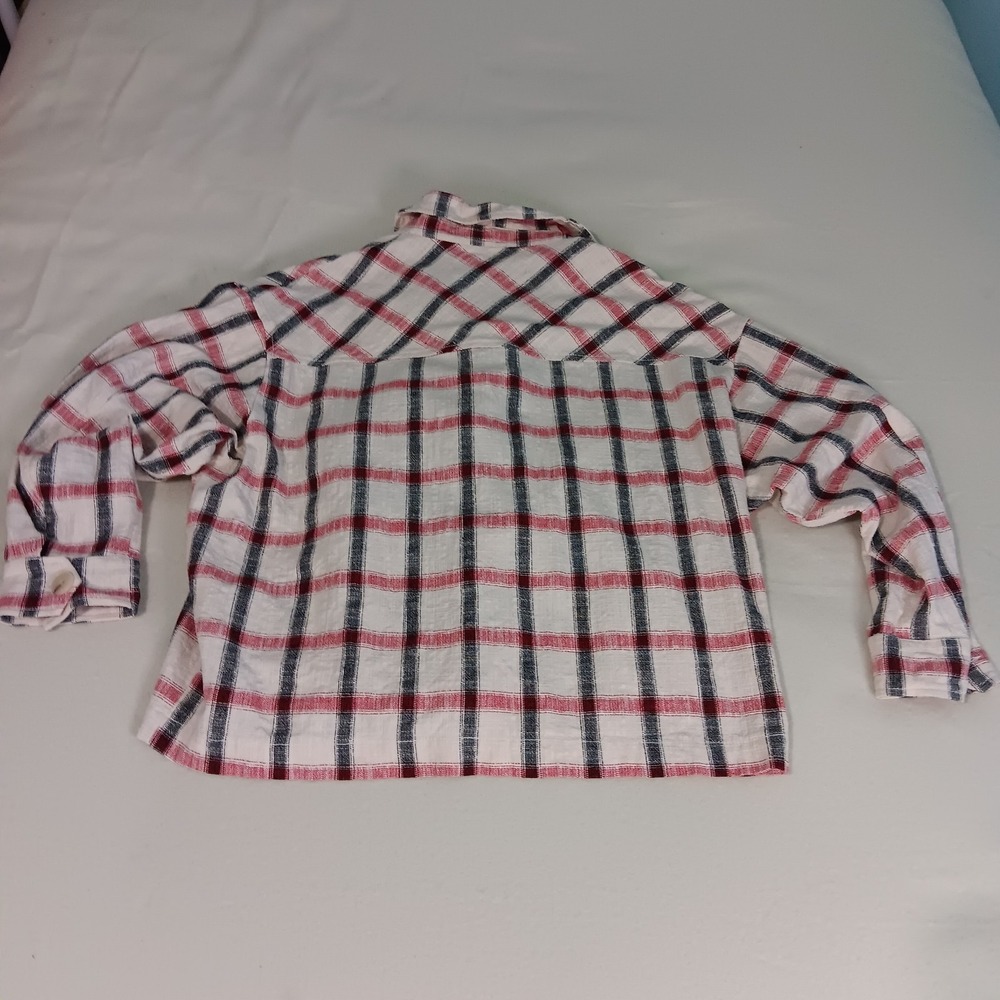 Zara Plaid Overshirt Shacket Cotton‎ Blend  Italian Fabric Pockets Boxy Size L - Picture 11 of 11